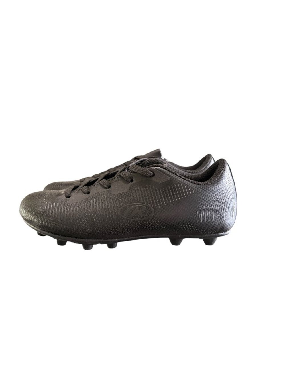 Rawlings Delta Lace Up Black Soccer Cleats Youth Size 3 NWT